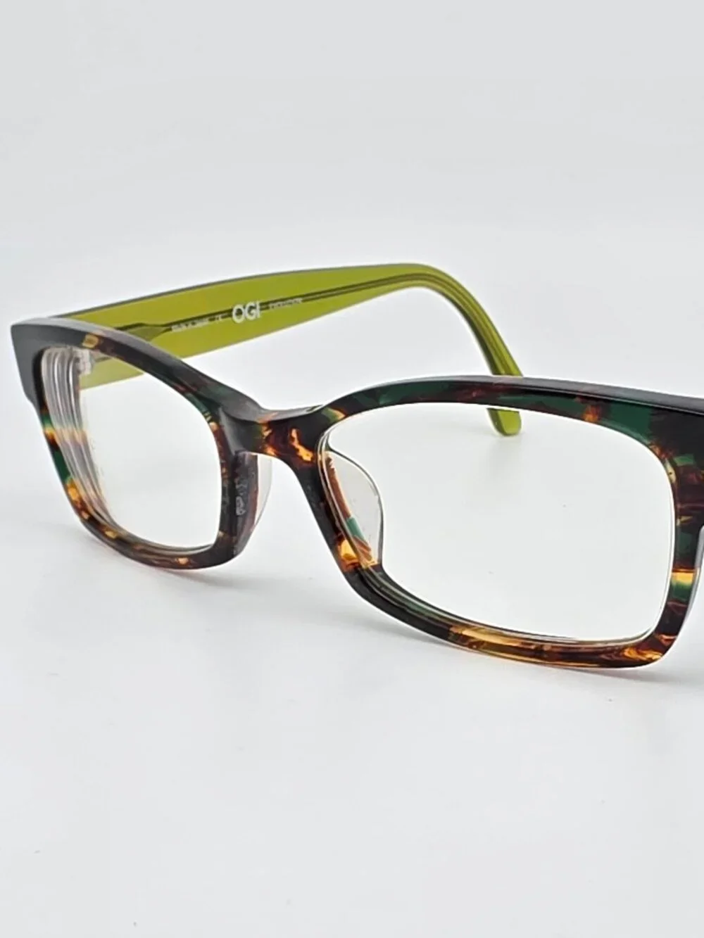 OGI Eyewear 3104/1378 Green Camouflage Crystal Green Eyeglasses Frame w/ Case